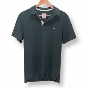 Rag & Bone Polo Shirt Mens Small Short Sleeve Logo Dark Green/Gray